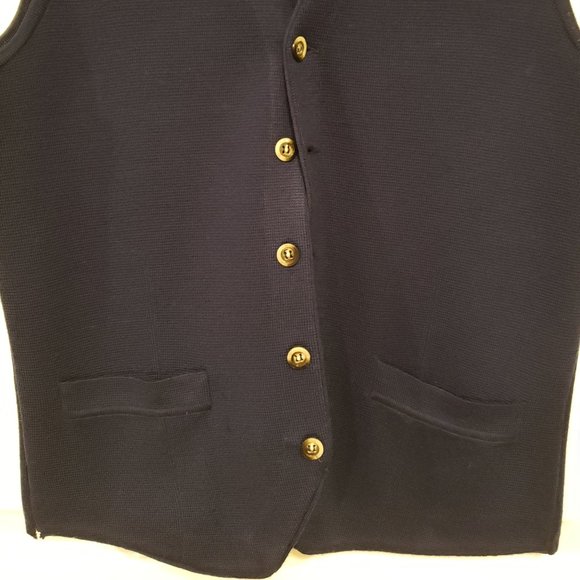 WOODIES SWEATER VEST BUTTON UP - MEN'S S - 1973 TRUE VINTAGE - MADE IN ITALY - Picture 3 of 10